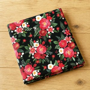 Charming Christmas Main Black Fat Quarter