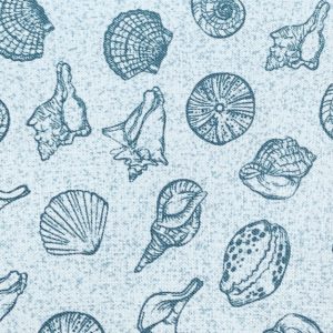 Reef Shells Blue Fat Quarter