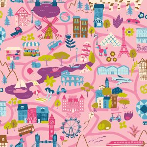 Genesis of Journey It Takes a Village Rose Fat Quarter