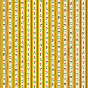 Genesis of a Journey Bavarian Blooms Curry Fat Quarter