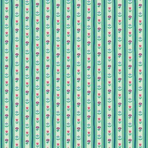 Genesis of a Journey Bavarian Blooms Mint Fat Quarter