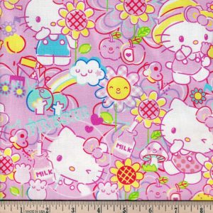Hello Kitty Garden Doodle Fat Quarter