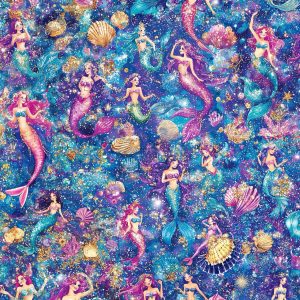Mermaids Sparkles Fat Quarter