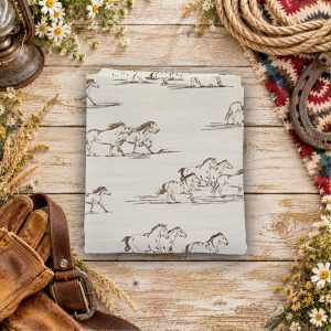 The Homestead Horse Toile Cream Fat Quarter