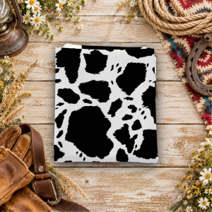 The Homestead Cow Patches Black Fat Quarter