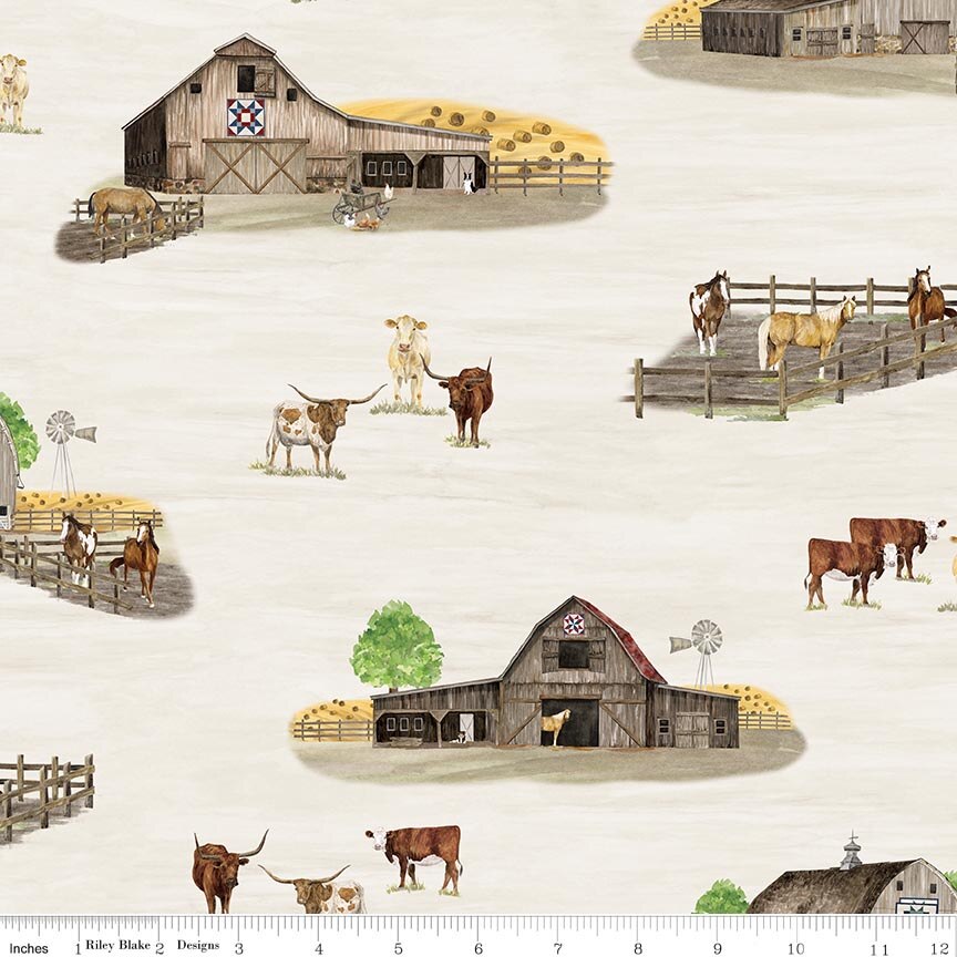 The Homestead Main Cream Fat Quarter - Image 2