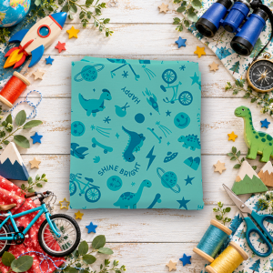 Brave Your Way Wild and Free Lagoon Fat Quarter