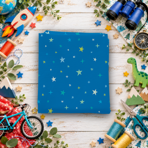 Brave Your Way Beyond the Stars Cobalt Fat Quarter