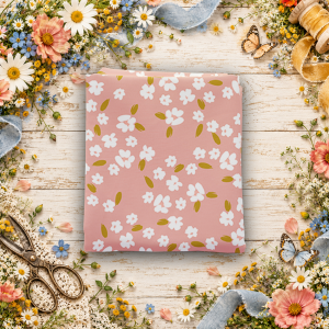 Petals & Hazel Blossoms Coral Fat Quarter