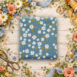 Petals & Hazel Blossoms Blue Fat Quarter