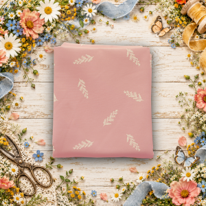 Petals & Hazel Toss Coral Fat Quarter