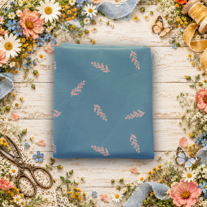 Petals & Hazel Toss Blue Fat Quarter