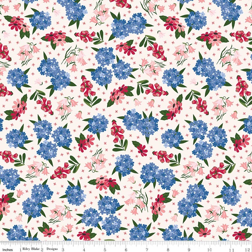 Foxglove Main Cream Fat Quarter