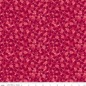 Foxglove Hydrangea Dahlia Red Fat Quarter