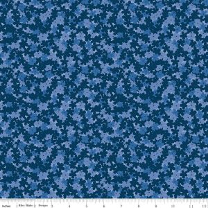 Foxglove Hydrangea Oxford Blue Fat Quarter