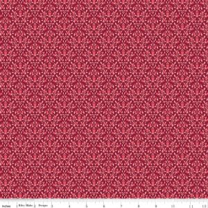 Foxglove Damask Dahlia Red Fat Quarter