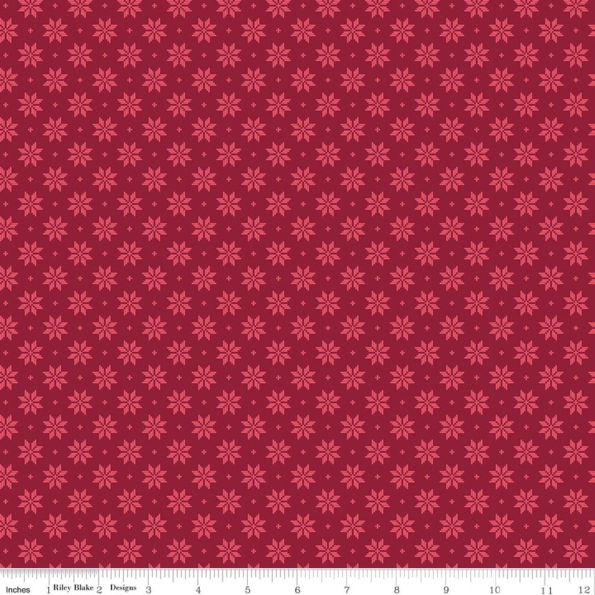 Foxglove Stars Dahlia Red Fat Quarter