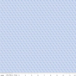 Foxglove Tonal Floral Blue Fat Quarter