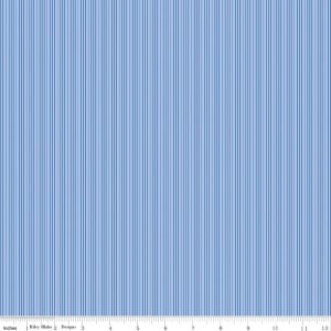 Foxglove Stripes Blue Fat Quarter