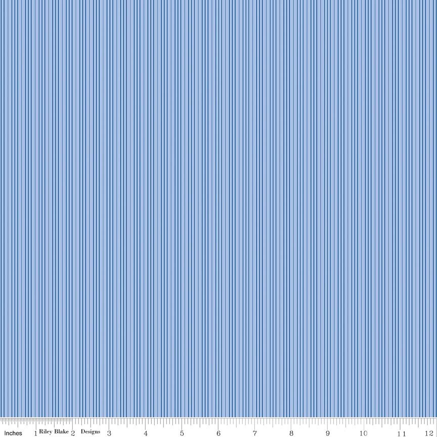 Foxglove Stripes Blue Fat Quarter
