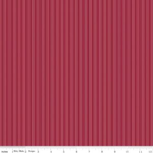 Foxglove Stripes Dahlia Red Fat Quarter