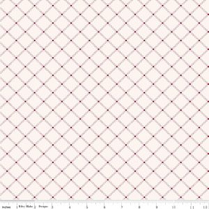 Foxglove Squares Dahlia Red Fat Quarter