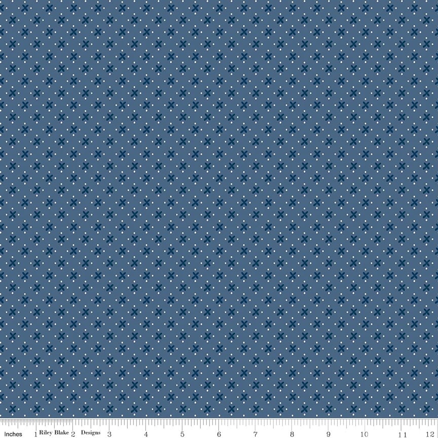 Denim & Daisy Kisses Denim Fat Quarter