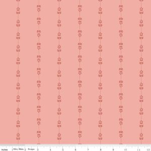 Hedgerow Haven Floral Stripe Grapefruit Fat Quarter