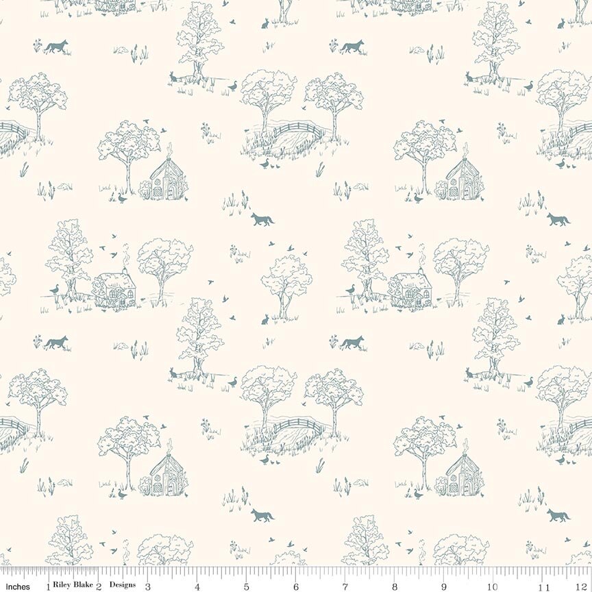 Hedgerow Haven Toile Cream Fat Quarter