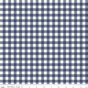 Hedgerow Haven Gingham Blue Fat Quarter