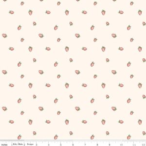 Hedgerow Haven Strawberries Cream Fat Quarter