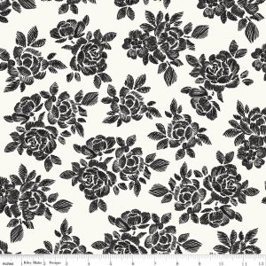 Moonlit Trellis Roses Cloud Fat Quarter