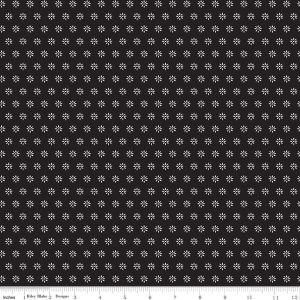 Moonlit Trellis Daisies Black Fat Quarter