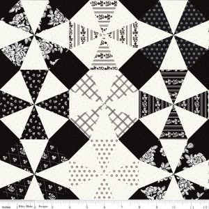 Moonlit Trellis Kaleidoscope Cheater Print Cloud Fat Quarter