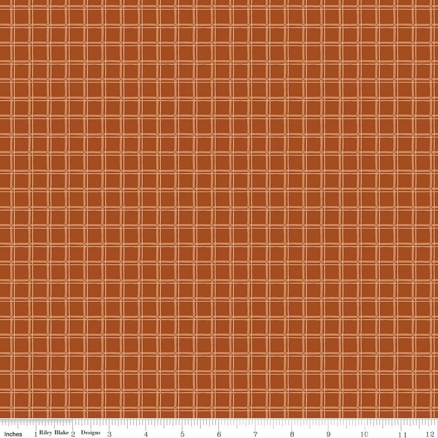 Worth Repeating Plaid Rust Fat Quarter - Image 2