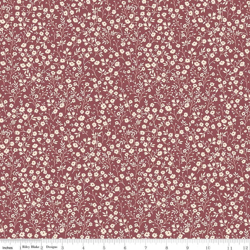 Harvest on the Prairie Ditsy Wine Fat Quarter - Image 2