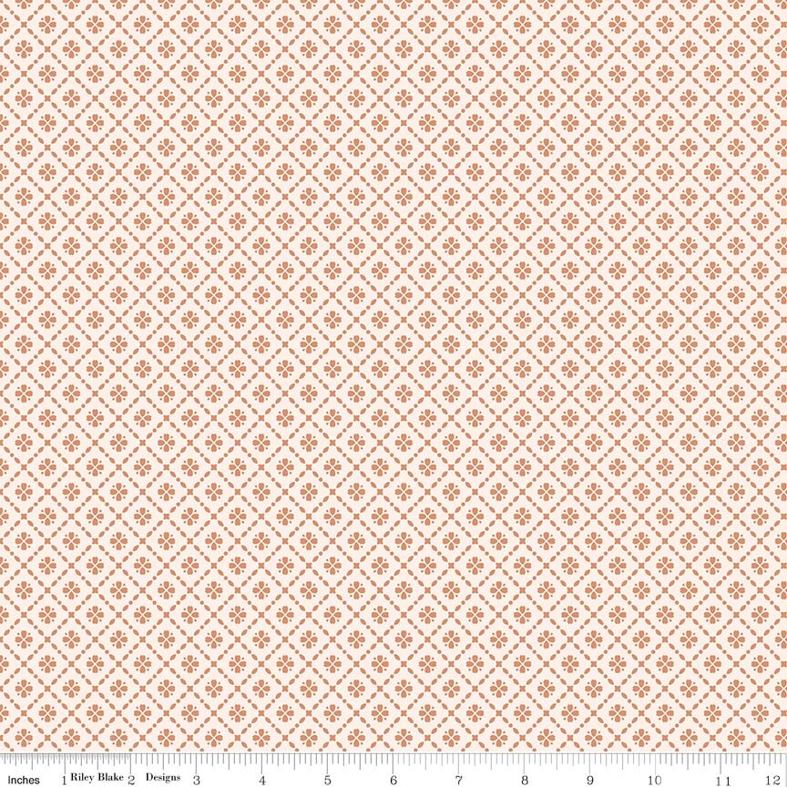 Harvest on the Prairie Floral Geo Suede Fat Quarter - Image 2