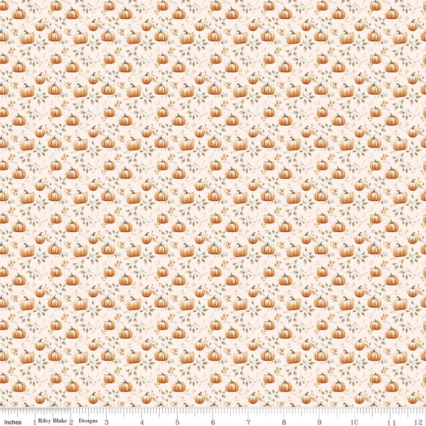 Harvest on the Prairie Pumpkin Cream Fat Quarter - Image 2