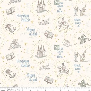 Story Land Once Upon a Time Cream Fat Quarter
