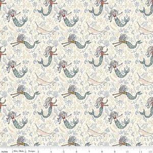 Story Land Mermaids Cream Fat Quarter