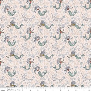 Story Land Mermaids Shell Fat Quarter