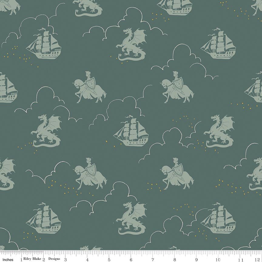 Story Land In the Knight Forest Fat Quarter