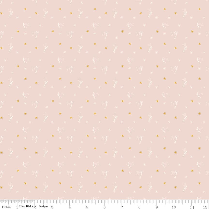 Story Land Fairy Lights Pink Fat Quarter
