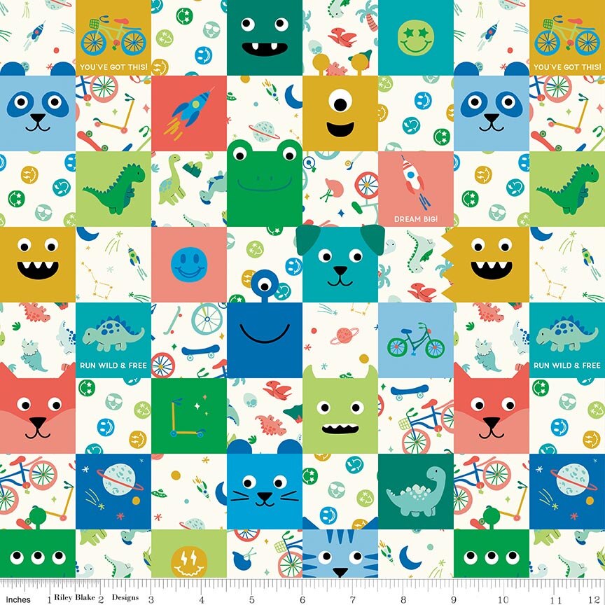 Brave Your Way Cheater Print Multi Fat Quarter - Image 2