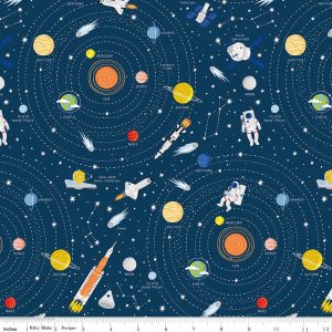 Reach for the Stars with NASA Galaxy Navy Fat Quarter