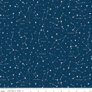 Reach for the Stars with NASA Constellations Navy Fat Quarter