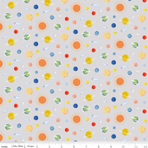 Reach for the Stars with NASA Planets Gray Fat Quarter