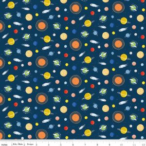 Reach for the Stars with NASA Planets Navy Fat Quarter