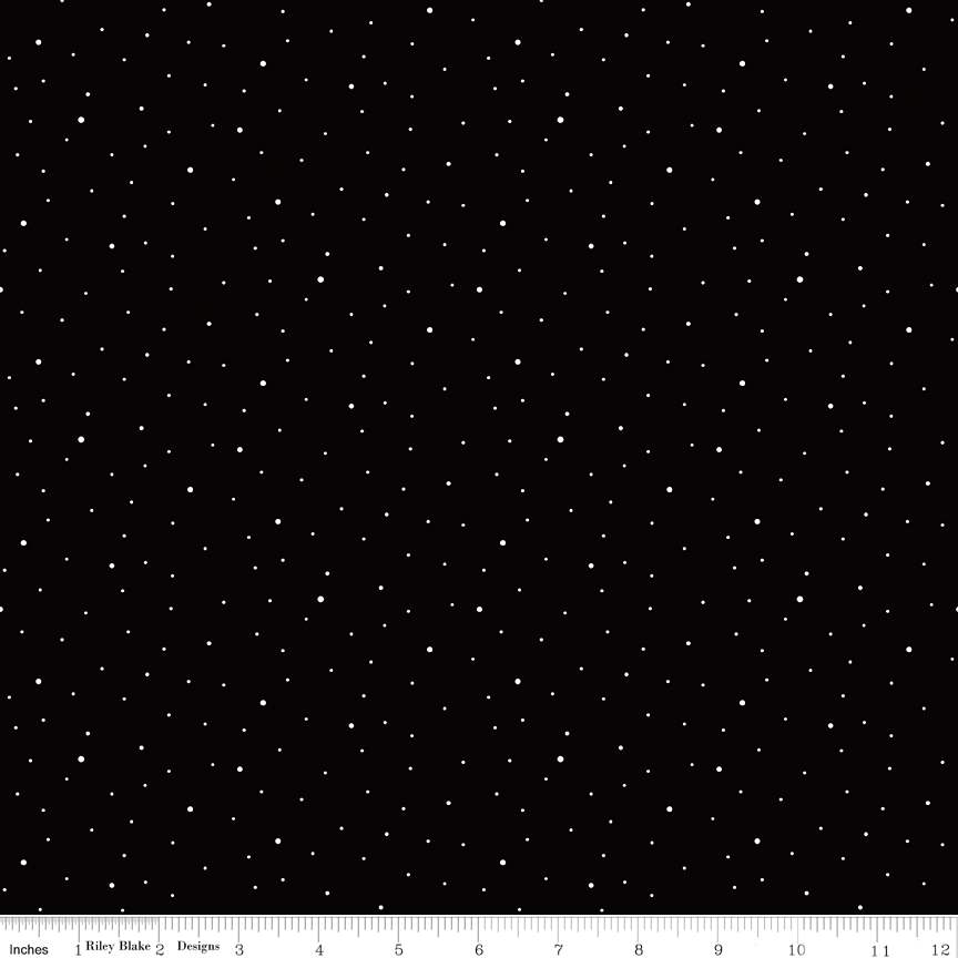Dapple Dot Black Fat Quarter - Image 2