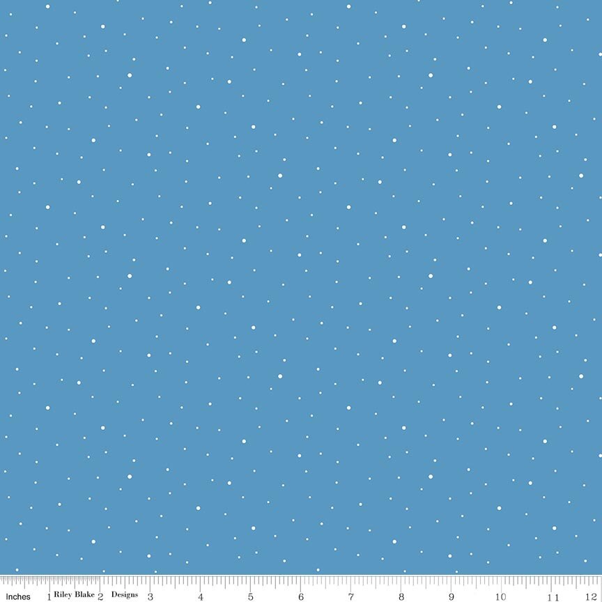 Dapple Dot Medium Blue Fat Quarter - Image 2